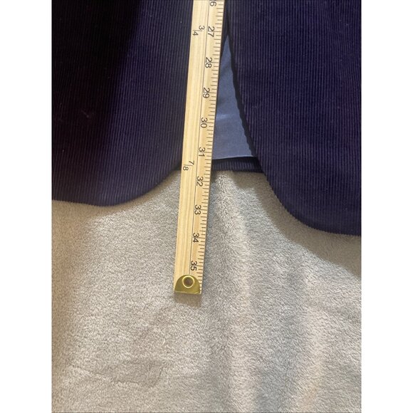 Lands End Royal Purple 100% WOOL Corduroy Blazer Sport Coat‎ Jacket Mens 41R - Picture 7 of 16